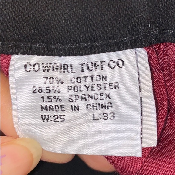 Cowgirl Tuff Just Tuff Black Trousers - Picture 10 of 12